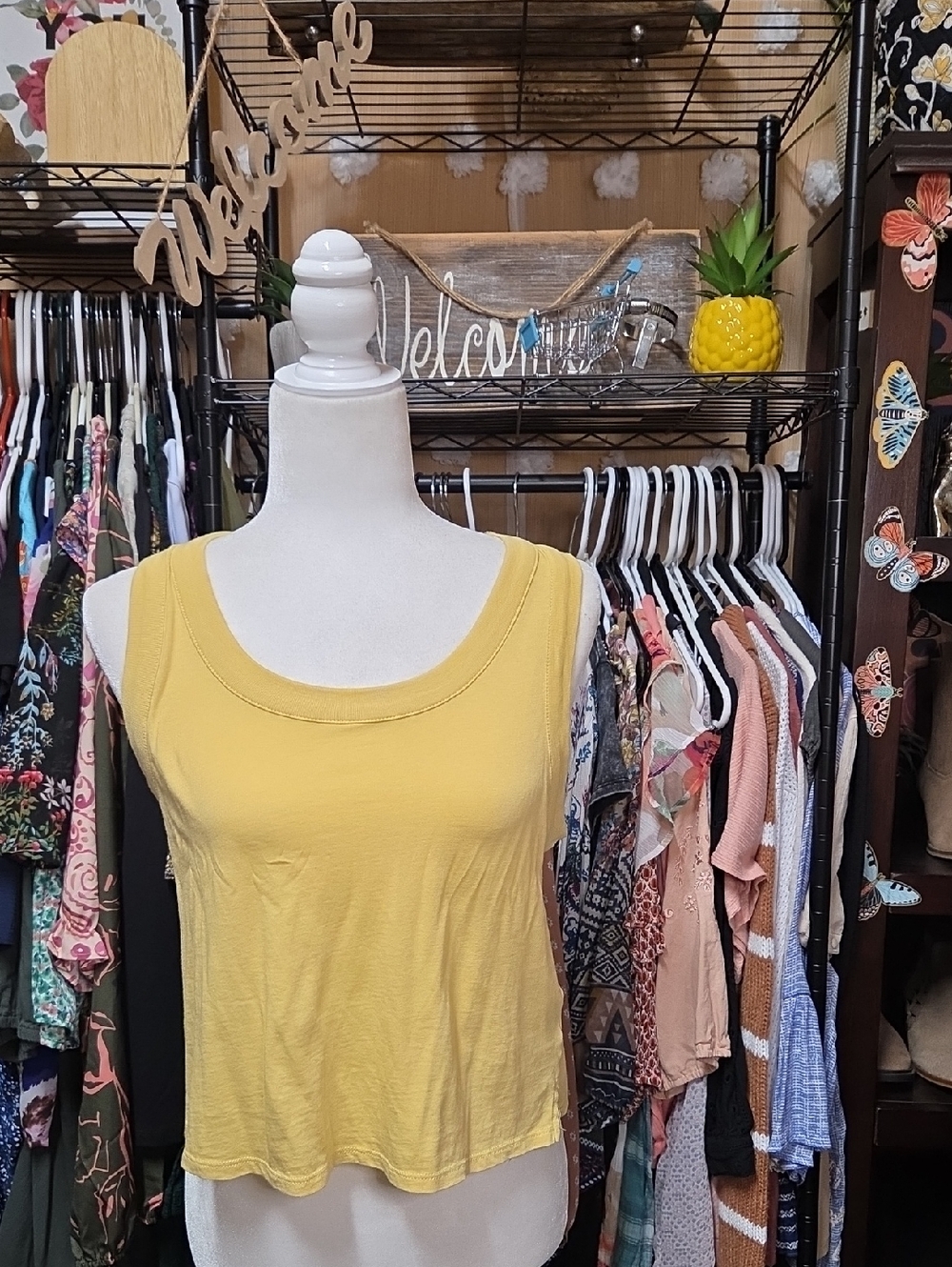 Madewell Mustard Yellow Scoop Neck Tank